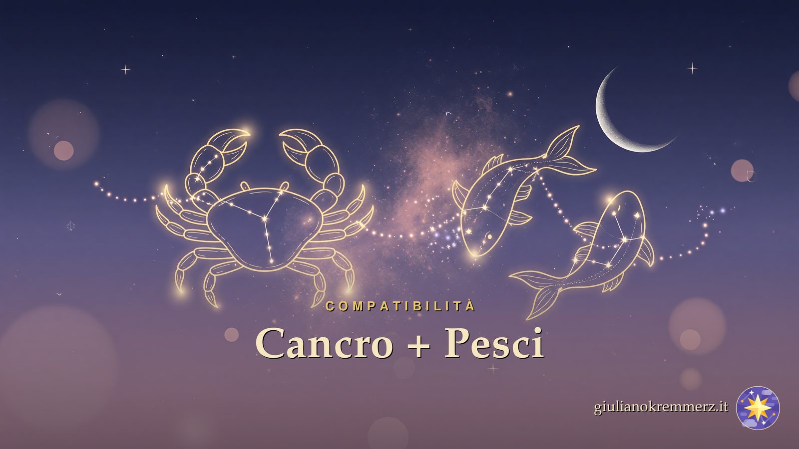 Cancro e Pesci: Cancro e Pesci: due segni d'Acqua dall'intesa dolcissima. Affinità altissima in amore e a letto, con la combinazione lei Cancro lui Pesci.