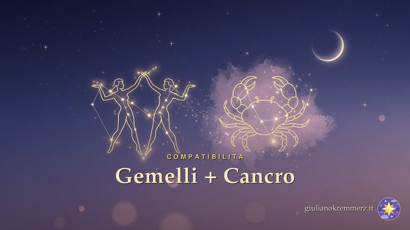 Gemelli e Cancro: Gemelli e Cancro: Aria e Acqua, mente ed emozione.