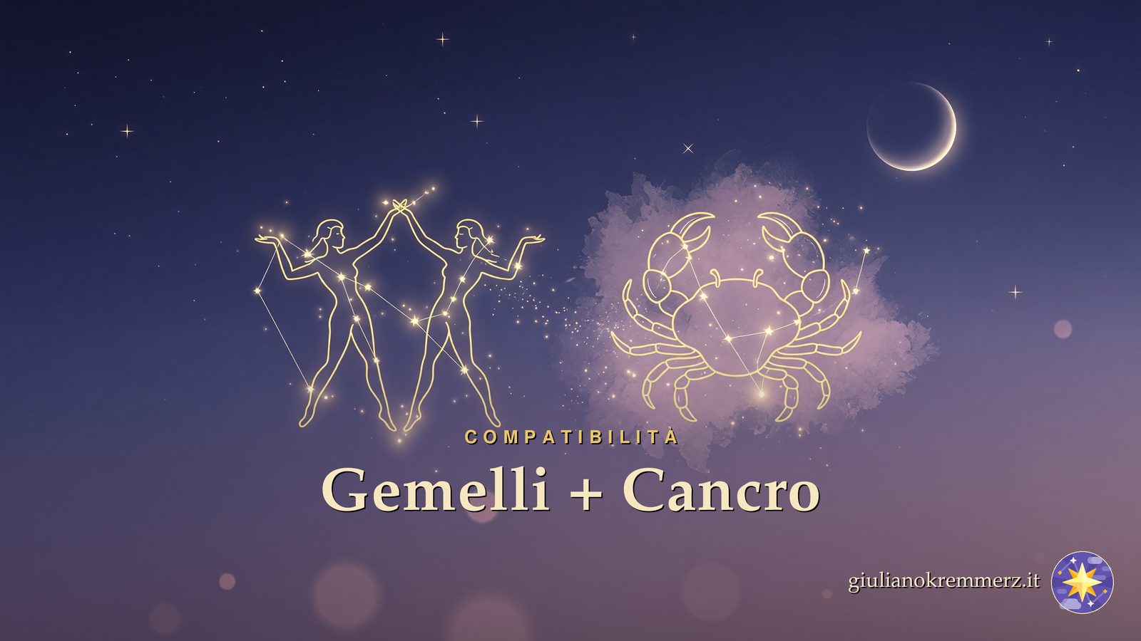 Gemelli e Cancro: Gemelli e Cancro: Aria e Acqua, mente ed emozione.