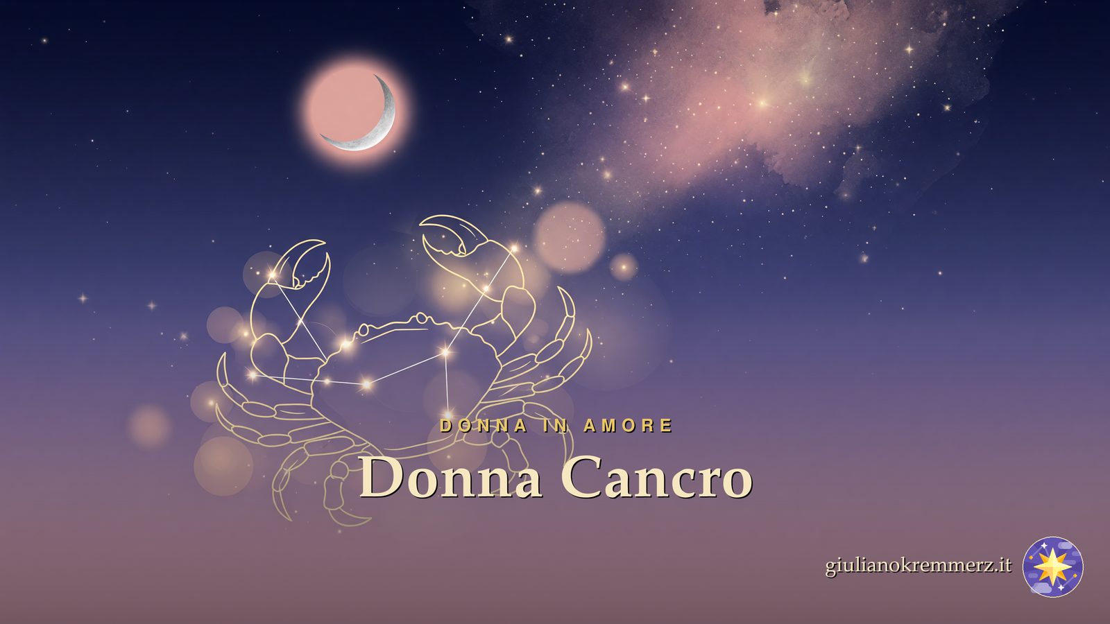 Donna Cancro: La donna Cancro è governata dal pianeta Luna e radicata nell'elemento Acqua, con modalità Cardinale.