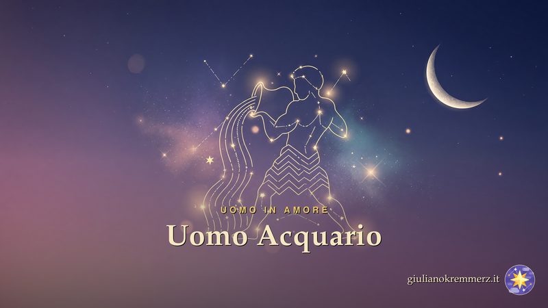 Uomo Acquario: L'uomo Acquario è governato dal pianeta Urano (Saturno tradizionale) e radicato nell'elemento Aria, con modalità Fisso.