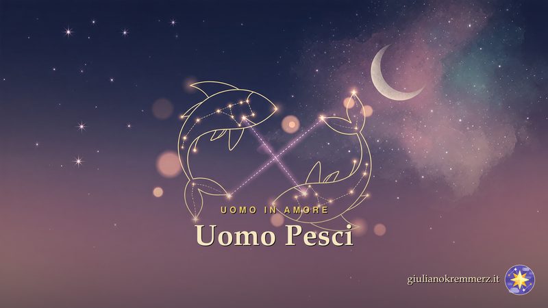 Uomo Pesci: L'uomo Pesci è governato dal pianeta Nettuno (Giove tradizionale) e radicato nell'elemento Acqua, con modalità Mobile.